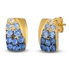 Thumbnail Image 2 of Le Vian Denim Ombré Sapphire Earrings 14K Honey Gold