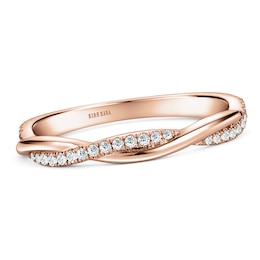 Kirk Kara Diamond Twist Wedding Band 1/6 ct tw 14K Rose Gold