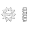 Thumbnail Image 1 of Lab-Created Diamond Flower Earring Jackets 2-1/5 ct tw 10K White Gold