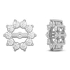 Thumbnail Image 2 of Lab-Created Diamond Flower Earring Jackets 2-1/5 ct tw 10K White Gold