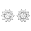 Thumbnail Image 6 of Lab-Created Diamond Flower Earring Jackets 2-1/5 ct tw 10K White Gold