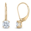 Thumbnail Image 1 of Round-Cut Lab-Created Diamond Solitaire Drop Earrings 1-1/2 ct tw 14K Yellow Gold (SI2/F)