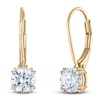 Thumbnail Image 2 of Round-Cut Lab-Created Diamond Solitaire Drop Earrings 1-1/2 ct tw 14K Yellow Gold (SI2/F)