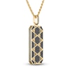 Thumbnail Image 2 of 1933 by Esquire Men's Black Diamond Hexagon Tag Necklace 1 ct tw 14K Yellow Gold-Plated Sterling Silver 22&quot;