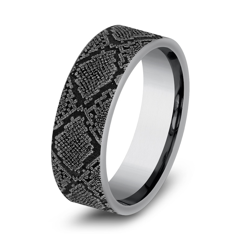 Main Image 2 of Snake Wedding Band Gray Tantalum 7mm