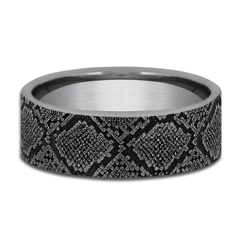 Main Image 3 of Snake Wedding Band Gray Tantalum 7mm