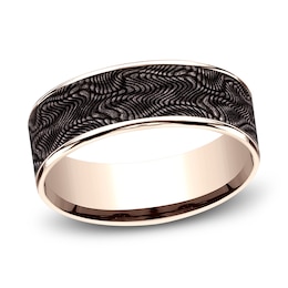 Wedding Band Tantalum/14K Rose Gold 7.5mm