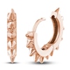 Thumbnail Image 1 of Polished Spike Huggie Earrings 14K Rose Gold 10mm