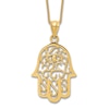 Thumbnail Image 0 of Filigree Hamsa Necklace 14K Yellow Gold 18"