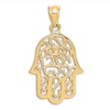 Thumbnail Image 1 of Filigree Hamsa Necklace 14K Yellow Gold 18"