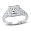 Thumbnail Image 0 of Diamond Engagement Ring 1-1/5 ct tw Princess/Round 14K White Gold