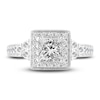 Thumbnail Image 1 of Diamond Engagement Ring 1-1/5 ct tw Princess/Round 14K White Gold