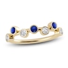 Thumbnail Image 1 of Juliette Maison Natural White Sapphire & Natural Blue Sapphire Ring 10K Yellow Gold