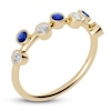 Thumbnail Image 2 of Juliette Maison Natural White Sapphire & Natural Blue Sapphire Ring 10K Yellow Gold