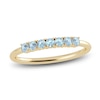 Thumbnail Image 1 of Juliette Maison Natural Aquamarine Half Eternity Ring 10K Yellow Gold