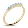 Thumbnail Image 2 of Juliette Maison Natural Aquamarine Half Eternity Ring 10K Yellow Gold