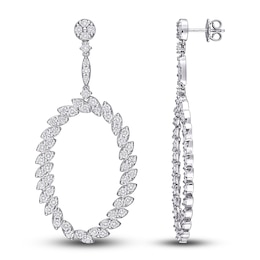 Diamond Earrings 5-1/4 ct tw Round 14K White Gold