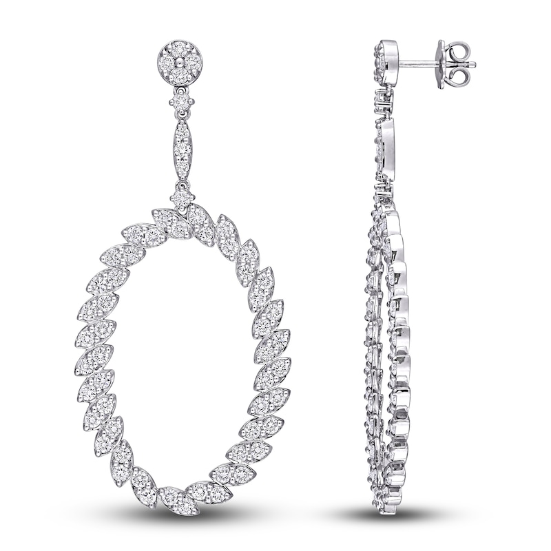 Main Image 1 of Diamond Earrings 5-1/4 ct tw Round 14K White Gold