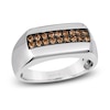 Thumbnail Image 1 of Le Vian Men's Chocolate Diamond Ring 1/2 ct tw Round 14K Vanilla Gold