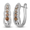 Thumbnail Image 0 of Le Vian Diamond Hoop Earrings 5/8 ct tw Round Platinum