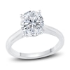 Thumbnail Image 1 of Lab-Created Diamond Solitaire Ring 2-1/2 ct tw Oval 14K White Gold (F/VS2)