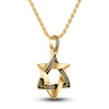 Thumbnail Image 2 of 1933 by Esquire Men's Star of David Pendant Necklace 14K Yellow Gold-Plated Sterling Silver 22&quot;