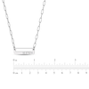 Thumbnail Image 2 of High-Polish Name Link Necklace Diamond Accent Sterling Silver 18&quot;