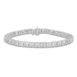 Diamond XO Tennis Bracelet 1 ct tw Round 14K White Gold 7&quot;