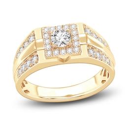 Men's Diamond Ring 1 ct tw Round 14K Yellow Gold