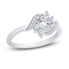 Thumbnail Image 1 of Diamond Engagement Ring 5/8 ct tw Round/Marquise 14K White Gold