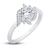 Thumbnail Image 2 of Diamond Engagement Ring 5/8 ct tw Round/Marquise 14K White Gold