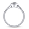 Thumbnail Image 1 of Diamond Engagement Ring 1/3 ct tw Round/Baguette 14K White Gold