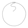 Thumbnail Image 0 of Diamond-Cut Solid Bead Chain Choker Necklace 14K White Gold 13" Adj.