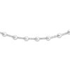 Thumbnail Image 1 of Diamond-Cut Solid Bead Chain Choker Necklace 14K White Gold 13" Adj.
