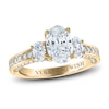 Thumbnail Image 0 of Vera Wang WISH Diamond Engagement Ring 2-1/4 ct tw Oval/Round 18K Yellow Gold