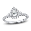 Thumbnail Image 1 of Diamond Engagement Ring 1 ct tw Pear/Round 14K White Gold