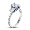 Thumbnail Image 1 of Vera Wang WISH Diamond Engagement Ring 1-7/8 ct tw Radiant/Round 14K White Gold
