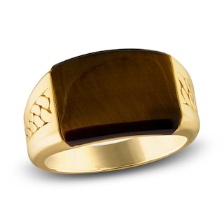 Men's Black Onyx Ring, Gold Signet Ring — Memories by Mastercraft
