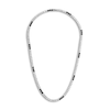 Thumbnail Image 1 of 1933 by Esquire Men's Natural White Topaz & Natural Black Spinel Necklace Sterling Silver 22"