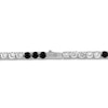 Thumbnail Image 2 of 1933 by Esquire Men's Natural White Topaz & Natural Black Spinel Necklace Sterling Silver 22"