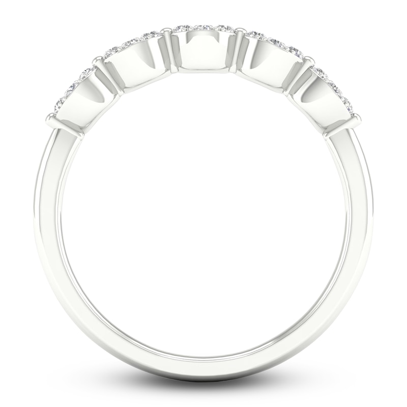 Main Image 4 of Diamond Wedding Band 1/6 ct tw Round 14K White Gold