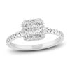 Thumbnail Image 1 of Diamond Engagement Ring 1/2 ct tw Princess/Round 14K White Gold