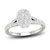 Thumbnail Image 1 of Diamond Oval Engagement Ring 1 ct tw Round 14K White Gold