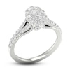 Thumbnail Image 2 of Diamond Oval Engagement Ring 1 ct tw Round 14K White Gold