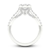 Thumbnail Image 4 of Diamond Oval Engagement Ring 1 ct tw Round 14K White Gold