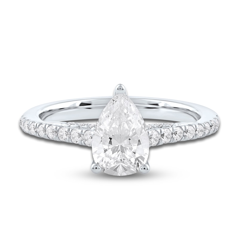 Main Image 3 of Diamond Engagement Ring 1-1/3 ct tw Pear/Round Platinum