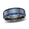 Thumbnail Image 1 of Men's Wedding Band Black Zirconium/Blue Ion-Plating 8.0mm