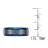 Thumbnail Image 5 of Men's Wedding Band Black Zirconium/Blue Ion-Plating 8.0mm