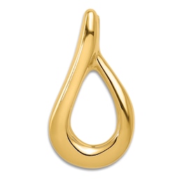 High-Polish Teardrop Slide Charm 14K Yellow Gold