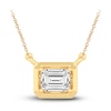 Thumbnail Image 1 of Diamond Pendant Necklace 3/8 ct tw Emerald 14K Yellow Gold 18&quot; (SI2,I)